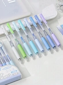 8 支四季彩色中性笔套装干玫瑰色和微风蓝多色凝胶色 0.5 毫米圆珠笔用于书写绘画