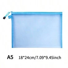 Pasta transparente para documentos de camada única/dupla, pasta de malha com zíper tamanho A4 para armazenamento de material escolar, organizador de arquivos de escritório, volta às aulas, volta às aulas, material escolar