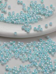1 袋，含 10 克或约 1000 颗 2 毫米不透明彩虹玻璃珠，DIY 珠宝制作用品 - 彩色 - 查看 14