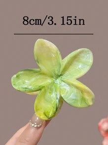 1 Kẹp tóc hoa ombre nhựa cỡ lớn cho nữ, màu xanh lá cây - Thanh lịch, đơn giản, đa năng cho trang phục thường ngày, tiệc tùng, công việc, du lịch Phụ kiện tóc, kẹp tóc hình móng vuốt ngày lễ thánh Patrick, kẹp tóc kẹp tóc, kẹp tóc kẹp tóc, kẹp tóc - màu xanh lá - Xem 2