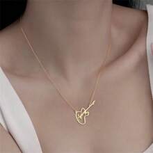 1pc Custom Guitar Necklace, Guitar Jewelry In SterlingSilver, Personalized Guitar Pendant, Guitar Player NameCharm, Gift For Guitar Player