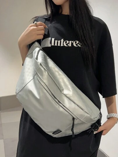 时尚大容量多口袋防水胸包/腰包