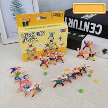 Juego de bloques de construcción apilables Jenga de fortachón, juguetes educativos para la interacción entre padres e hijos - Multicolor - Ver 10