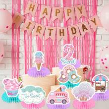 9pcs Donut Theme Two Sweet Birthday Party Decorations Table Honeycomb Centerpiece Donut Table Decoration Donuts 2nd Birthday Sign Decoration 2nd Birthday Theme Table Party Supplies Girls Christening Decorations,Adult Party Games Suitable For Halloween/Christmas/Thanksgiving - Baby Pink - View 6