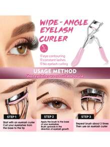 41pcs Makeup Brush Set Includes 25 Makeup Brushes (Powder Brush, Blush Brush, Highlighter Brush, Eyeshadow Brush, Eyeliner Brush, Contour Brush), 3 Makeup Sponges, 5 Triangle Makeup Sponges, 1 Waterproof Cosmetic Bag, 3 Finger Makeup Sponges, 3 Large Round Powder Puffs, 1 Eyelash Curler - Pink - View 2