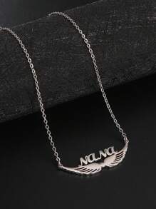A Stainless Steel Wings Custom Name Necklace Personalized Custom Letter Fashion Necklace Angel Wings Delicate Jewelry Gift For Friends