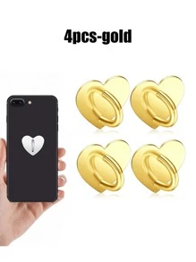 8pcs-Cell Phone Charm Hook Finger Rings Adhesive Phone Finger Grip Loop Stand Metal Phone Charm Rings Sticky Heart Ring Phone Holder Heart Phone Ring For Cell Phone Tablet DIY Accessories Compatible With IPhone, Android Phone, Gift For Birthday, Family, Friends Finger Ring Holder, Phone Grip, Phone Accessories - Multicolor - View 12