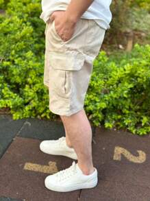 Bermuda CARGO With POCKET Men's Streetwear Twill - 米色 - 查看 4