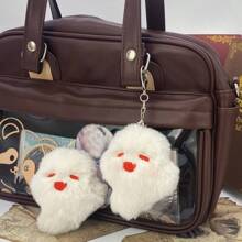 1pc Genshin HuTao Cute Anime Plush Doll Funny Cartoon Peripheral Memory Key Chain Plush Doll Pendant Key Chain, Car Key Chain, Bag Pendant. Car Accessories Bag Charm Backpack For School Letter