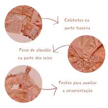 Lace Nursing Bra For Pregnant Women Postpartum - 巧克力棕 - 查看 2