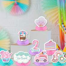 9pcs Donut Theme Two Sweet Birthday Party Decorations Table Honeycomb Centerpiece Donut Table Decoration Donuts 2nd Birthday Sign Decoration 2nd Birthday Theme Table Party Supplies Girls Christening Decorations,Adult Party Games Suitable For Halloween/Christmas/Thanksgiving - Baby Pink - View 3