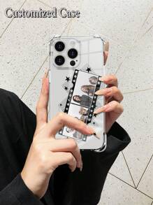 1pc Custom Phone Case With Star Camera Film Design, Transparent Anti-Drop Scratch-Resistant Anti-Fingerprint TPU Full-Frame Soft Case Compatible With IPhone 15/14 Plus/13 Pro/12 Pro Max/11, Reasonable Choice For Personal, Partner, Family, Friend, Best Friend Birthday Or Anniversary Gift