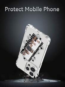 1pc Custom Phone Case With Star Camera Film Design, Transparent Anti-Drop Scratch-Resistant Anti-Fingerprint TPU Full-Frame Soft Case Compatible With IPhone 15/14 Plus/13 Pro/12 Pro Max/11, Reasonable Choice For Personal, Partner, Family, Friend, Best Friend Birthday Or Anniversary Gift