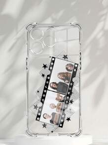 1pc Custom Phone Case With Star Camera Film Design, Transparent Anti-Drop Scratch-Resistant Anti-Fingerprint TPU Full-Frame Soft Case Compatible With IPhone 15/14 Plus/13 Pro/12 Pro Max/11, Reasonable Choice For Personal, Partner, Family, Friend, Best Friend Birthday Or Anniversary Gift
