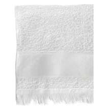 Kit 50 Toalha de Bebê para Bordar Infantil Escolar Atacado Toalhinha de Academia Mão Boca Social Algodão - Branco - Visão 3