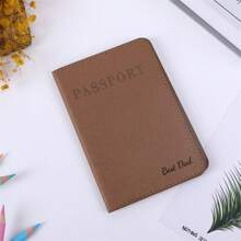 1 件定制文字护照夹，个性化护照夹，护照钱包，卡夹，学校用品，学生假期学校用品，节日礼物配件 - 正面文字定制 - 查看 11