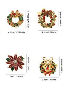 2/4 Stück Servietten Ringe in Weihnachtsdesign, Tischdekoration Weihnachten Servietten Clips, Weihnachtskränze, Äpfel, Hirschköpfe, Weihnachtsblumen, Schleifen Servietten Ringe, Heimdekoration, Weihnachts-Dekoration, Party Zubehör