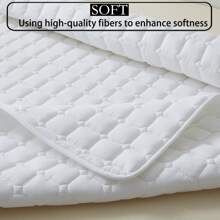 1pc Quilted Waterproof Mattress Pad, Modern Solid Color Style Mattress Protector, Soft And Comfortable Mattress Cover, Suitable For Schools, Bedrooms, Apartments, Hotels (Without Pillowcase And Pillow Core)