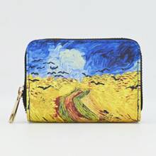 1pc 11-Card Slots Large Capacity Van Gogh Starry Night Convenient Coin Card Holder Wallet Business Card Holder Credit Card Holder For Women Wallet Mini Wallet Purse Wallet Card Wallet