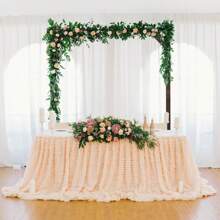 1pc Wooden Wedding Square Arch 7.2ft Backdrop Stand For Ceremony, Rustic Wedding Arches For Indoor Proposal Party, Elegant Wooden Arch For Outdoor Lawn Forest Wedding Decoration - 1 cái - Xem 6
