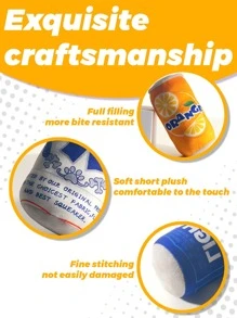 1 件猫/狗爱好者礼物和狗/猫妈妈爱宠物毛绒玩具，挤压声音模拟罐玩具，适合狗爱好者和狗妈妈爱和猫爱好者和猫妈妈爱，咀嚼和牙齿清洁，猫/狗爱好者礼物和狗/猫妈妈爱宠物用品 - 彩色 - 查看 5