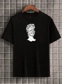 Cesar Cranio Men's T-Shirt 100% Cotton Launch - 黑色 - 查看 2