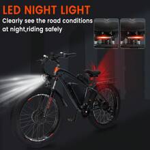 GUNAI GN88 Ebike Mountainbike, 26 x 4,0 Zoll E-Mountainbike, 48V 2000W E Bike, 21 Gang Elektrofahrrad - Dunkelgrau - Übersicht 9
