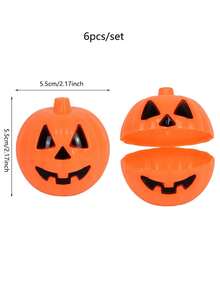 6PCS Halloween Pumpkin Shaped Packaging Box Ghost Festival Party Prank Small Pumpkin Open Top Pumpkin Shell Gift Box - Multicolor - View 3