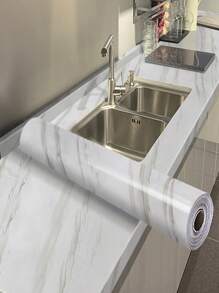 1Roll  PVC Self Adhesive Wallpaper Marble Stickers Waterproof Heat Resistant Kitchen Countertops Table Furniture Cupboard Wall Paper - Multicolor - View 60