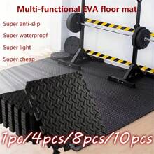 1pc/4ps/8pcs/10pcs Multi-Functional EVA Fitness Floor Mat, Yoga Mat, Climbing Mat, Waterproof, Non-Slip, Shock Absorption, Easy To Clean All Year Round Fitness Room Floor, Suitable For Indoor And Outdoor Gym Accessories, Deporte, Gimnasio, Ejercicio En Casa