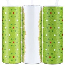 1 件定制圣诞雪人圣诞袜，圣诞老人元素 20 盎司不锈钢水瓶带盖和吸管，节日礼物，圣诞派对用品，新年礼物 - 彩色 - 查看 9