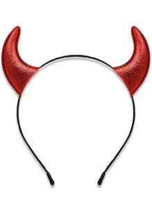 Bentiță - Bentiță de păr cu coarne de diavol roșu, accesorii de vrăjitoare, diavol, bentiță de păr, bentițe cu cercei