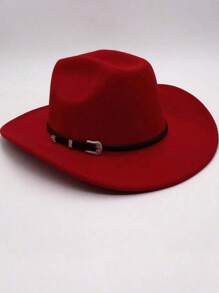 1 件装朋克风格超大帽檐帽子，男女通用酷炫牛仔帽 - 禮帽 - 查看 11