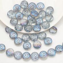 30 Peças Contas Espaçadoras de Cristal de Vidro Coloridas Eletrodepositadas no formato de Pirulito Candy de 12mm e Golfinho de 11*16mm, Material de Artesanato de Joias DIY para Colar, Pulseira, Brinco, Presentes de Feriados e Aniversário