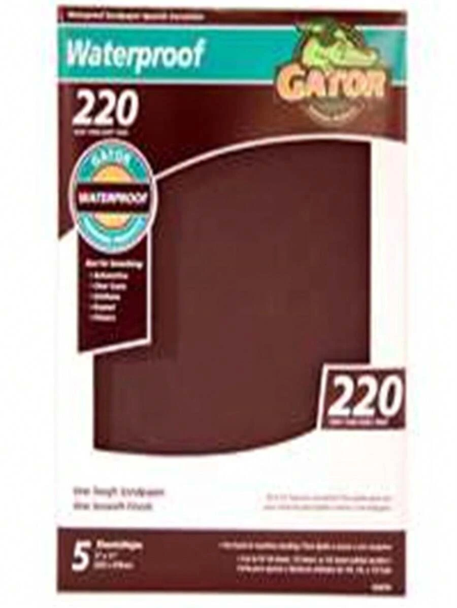 Gator Grit 1500 Grit Sandpaper - 9x11 Inch Mirror Fine Waterproof, 5 Sheets Pack