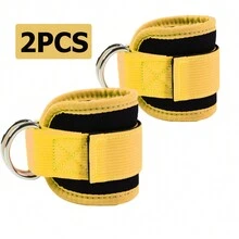 健身用健身踝带 - 臀踝袖回弹带，健身拉力器配件，适用于女性臀腿伸展器、髋部外展器和下肢锻炼器材（2 件）黑色/粉色/蓝色/绿色/紫色/红色/橙色/灰色，多种颜色 - 彩色 - 查看 14