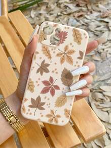 1ชิ้น เคสโทรศัพท์นิ่มลายใบเมเปิลวินเทจสำหรับฤดูใบไม้ร่วง, เคสป้องกันโทรศัพท์แบบครอบคลุมเต็มรูปแบบกันลื่น เข้ากันได้กับ iPhone 11/12/13/14/15 Pro Max กันน้ำ กันกระแทก กันตก กันรอยขีดข่วน - มัลติคัลเลอร์ - ดู 2