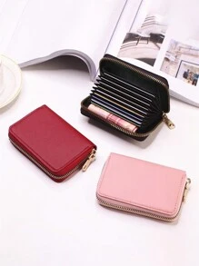 Women's Business Card Holder Wallet/Black/Pink/Blue/Red, Bank Card/ID Card/Card Slot, Card Wallet Case - Multicolor - View 6