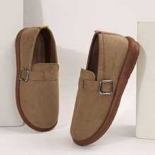 Women's Suede Clogs With Buckle -Cozy Padded Perfect For Outdoors - 紫紅色 - 查看 2