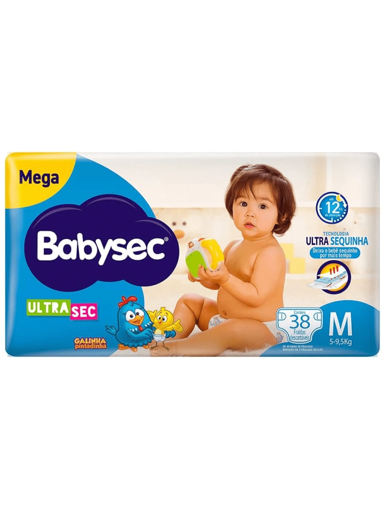 Babysec Ultrasec Mega Disposable Diapers - Size M Total 38 Units - trắng - Xem 1