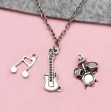 10/15pcs Mixed Styles Musical Instrument Charms  Music Sign Microphone Guitar Charms Artist Charms For Jewelry Making Bulk - One Size Fits All - View 3