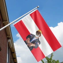 1pc Customizable Outdoor Flag In Multiple Sizes, Photo Customized Outdoor Flag, Personalized Custom National Flag, DIY, Double-Sided Flag, Yard Decor, Outdoor Decor, Party, Event, Home Decoration, Suitable For All Seasons, Gift For Family, Personalized Gift, Flag Pole Not Included - Austria - View 5