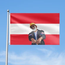 1pc Customizable Outdoor Flag In Multiple Sizes, Photo Customized Outdoor Flag, Personalized Custom National Flag, DIY, Double-Sided Flag, Yard Decor, Outdoor Decor, Party, Event, Home Decoration, Suitable For All Seasons, Gift For Family, Personalized Gift, Flag Pole Not Included - Austria - View 6