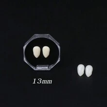 Halloween Decoration Vampire Fake Teeth - Halloween Vampire Fangs, Zombie Fake Teeth, Sharp Pointed Fang Cosplay Makeup Accessories - Boxed - View 3