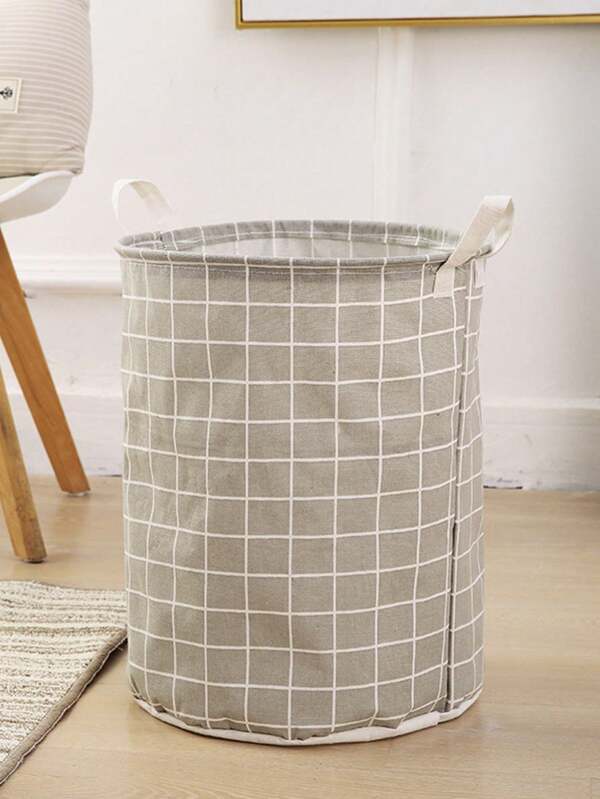 1 pieza Cesta de lavandería almacenamiento papelera Juguete Organizador plegable impermeable de tela Cesto de ropa sucia para cuarto de baño,dormitorio,sala de estar