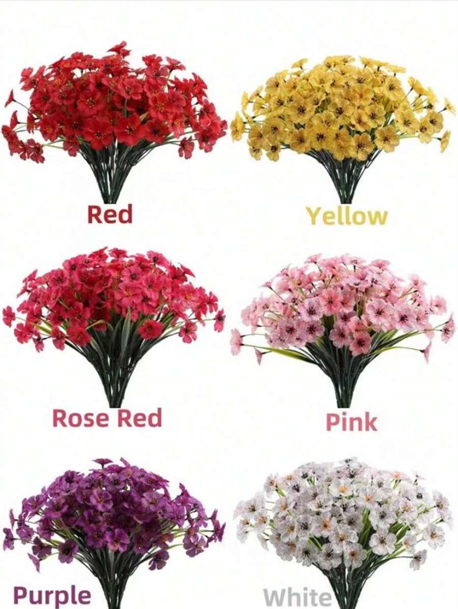 10pcs Artificial Decorative Plants, UV-Resistant Fake Greenery For Outdoor, High-Quality Anti-Oxidation Boston Fern Real Touch Realistic Fake Plants For Home/Kitchen/Room Decor, Wall Decor, Indoor/Outdoor Hanging Planters, Spring/Summer Garden Yard Decor, Halloween Decor, Home Decoration Artificial Flowers, Mother's Day & Valentine's Day Decor Gifts Birthday Graduation - Multicolor - View 1