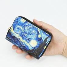 1pc 11-Card Slots Large Capacity Van Gogh Starry Night Convenient Coin Card Holder Wallet Business Card Holder Credit Card Holder For Women Wallet Mini Wallet Purse Wallet Card Wallet