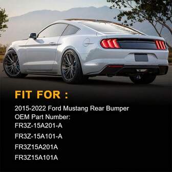 2PCS Mustang 2015-2022 White LED Front And Rear Side Indicator Assembly Transparent Lens Turn Signal Transponder Light Replaces OEM Side Marker Light