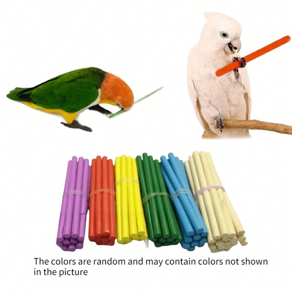 Approx. 50pcs/Pack Parrot Chew & Destroy Toy, Colorful Interactive Toy For Parrot To Grind Beak, Random Color