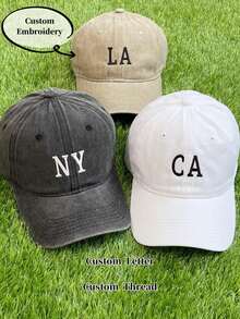 Men's City Embroidered Baseball Cap - Adjustable Sun Hat For Summer & Fall